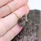 Minimalist Raw Smokey Quartz Necklace