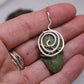 Tumbled Green Stone Pendant Set in Sterling Silver