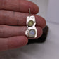 Green Apatite and Rainbow Moonstone Sterling Silver Pendant