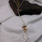 Geometric Viking Necklace Sterling Silver Amber Crescent Moon Beads Goddess Vibes!