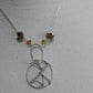 Geometric Viking Necklace Sterling Silver Amber Crescent Moon Beads Goddess Vibes!