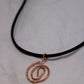 Hammered Stamped Spiral Copper Necklace Jewelry