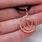 Hammered Stamped Spiral Copper Necklace Jewelry