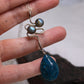 Geometric Sterling Silver Pendant with Blue Apatite and Labradorite Stones