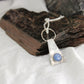 Geometric Pyramid Circle Blue Kyanite Sterling Silver Necklace