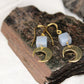 Crescent Moon Angelite Brass Gold Earrings