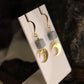 Crescent Moon Angelite Brass Gold Earrings