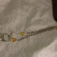 Sterling Silver Beaded Chain Necklace Moonstone and Amber Stones