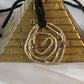 Pink Tourmaline Sterling Silver Sigil Symbol Spiral Necklace Jewelry Pendant