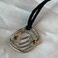 Pink Tourmaline Sterling Silver Sigil Symbol Spiral Necklace Jewelry Pendant