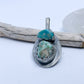 Mexican Turquoise Sterling Silver Pendant. 925 sterling silver used. All of our pieces are unique and one of a kind designs. 