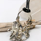 Designer Abstract Fused Sterling Silver Pendant Necklace. 925 US Sterling Silver. One of a kind design. Handmade. 