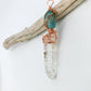 Sterling Silver Turquoise and Quartz Crystal Minimalist Pendant