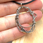 Fused Sterling Silver Necklace Circle Spiral Geometric Design